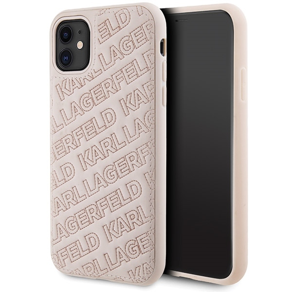 Originální pouzdro KARL LAGERFELD hardcase Quilted K Pattern KLHCN61PQKPMP pro Iphone 11/ Xr Pink