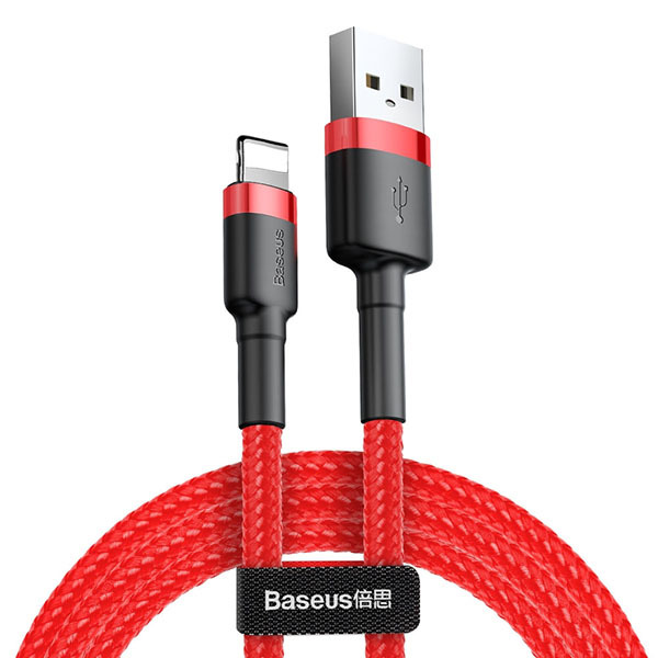 Kabel Baseus Cafule - USB na Lightning - 1,5A 2 metry (CALKLF-C09) červený