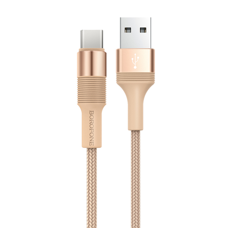 Kabel Borofone BX21 Outstanding - USB na typ C - 3A 1 metr zlatý