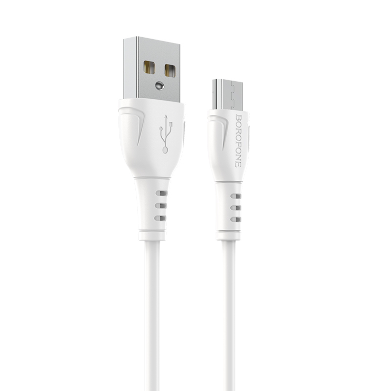 Kabel Borofone BX51 Triumph - USB na Micro USB - 2,4A 1 metr bílý