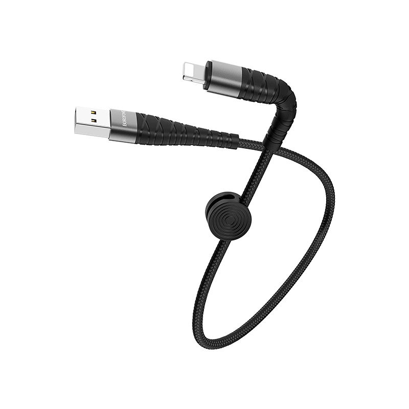 Kabel Borofone BX32 Munificent - USB na Lightning - 2,4A 0,25 metru černý