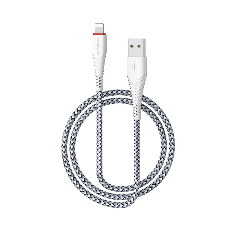 Borofone kabel BX25 Powerful - USB na Lightning - 2,4A 1 metr bílý