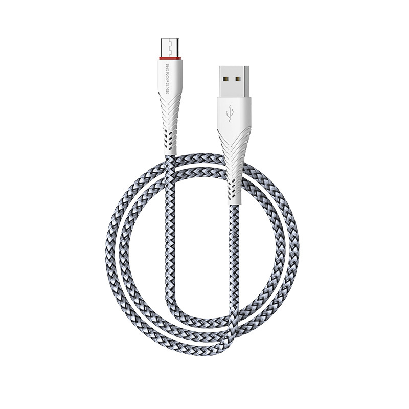 Borofone kabel BX25 Powerful - USB na typ C - 3A 1 metr bílý