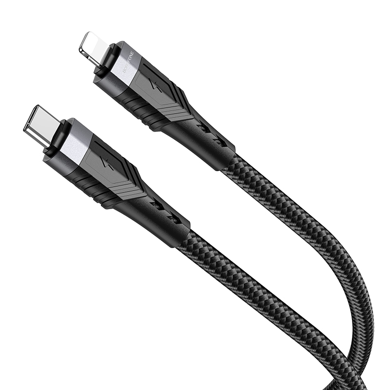 Borofone Kabel BU35 Influence - Type C to Lightning - PD 20W 1,2 metru černý