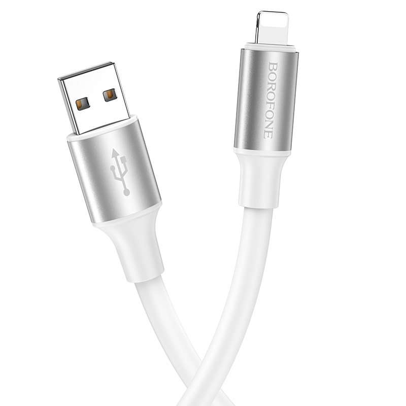 Kabel Borofone BX82 Bountiful - USB na Lightning - 2,4A 1 metr bílý