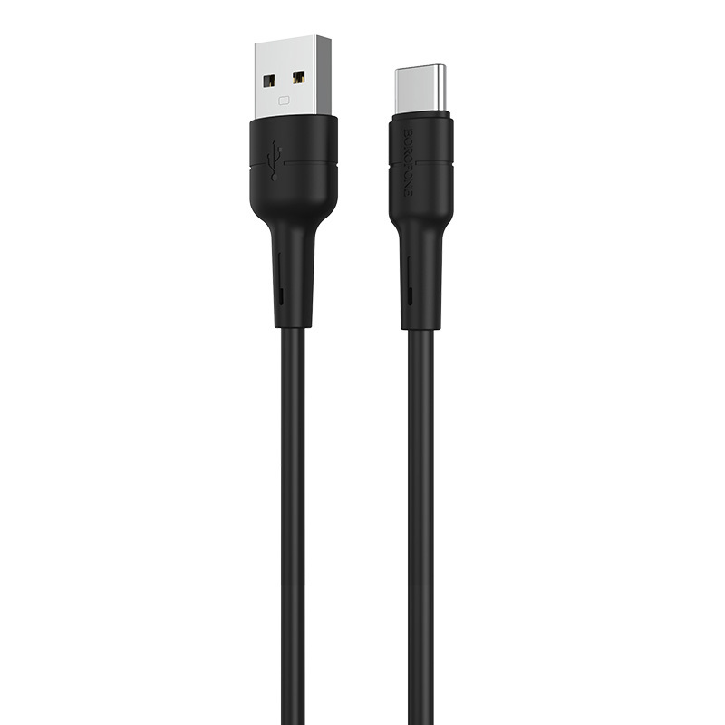 Borofone kabel BX30 Silikonový - USB na typ C - 3A 1 metr černý