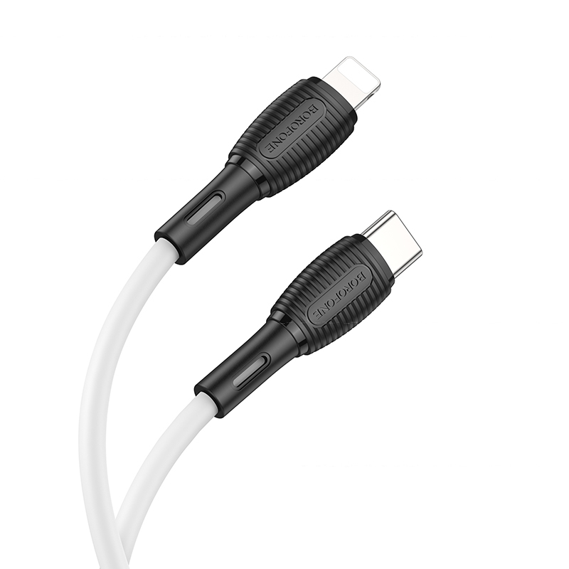 Kabel Borofone BX86 Advantage - Type C to Lightning - PD 20W 1 metr bílý