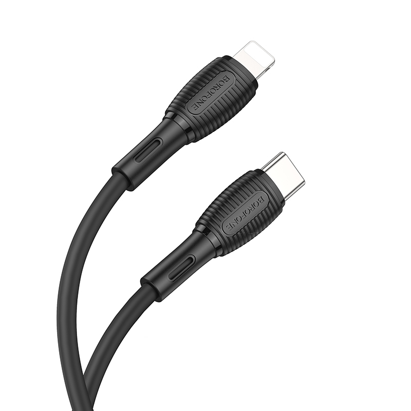 Kabel Borofone BX86 Advantage - Type C to Lightning - PD 20W 1 metr černý