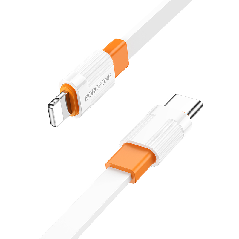 Borofone kabel BX89 Union - typ C na blesk - PD 20W 1 metr bílo-oranžový