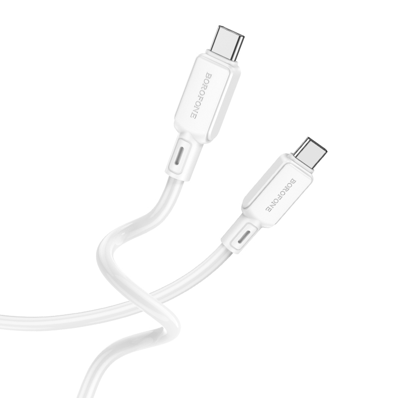 Borofone kabel BX94 Crystal color - typ C - 60W 3A 1 metr bílý