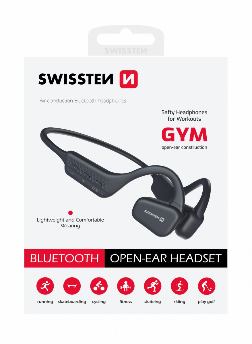 Sluchátka bluetooth swissten gym air conduction