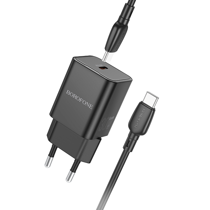 Rychlonabíječka Borofone BN13 vč. USB-C datového kabelu 30W černá