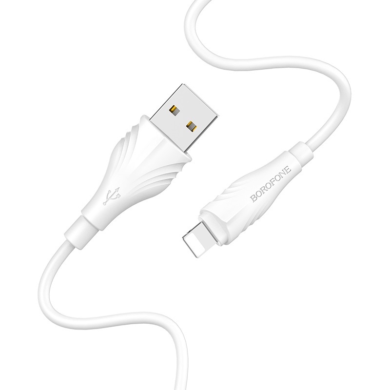 Kabel Borofone BX18 Optimal - USB na Lightning - 2 metry bílý