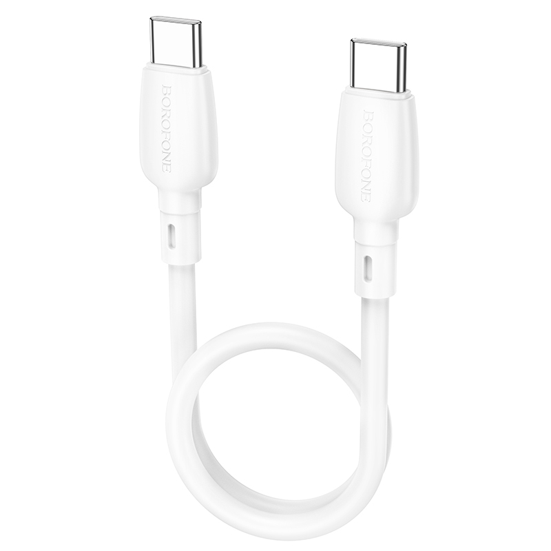 Borofone kabel BX93 Super Power - typ C na typ C - 60W 3A 0,25 metru bílý