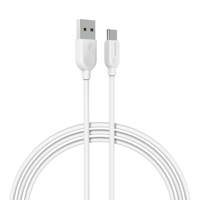 Borofone Kabel BX14 LinkJet - USB na typ C - 3A 1 metr bílý