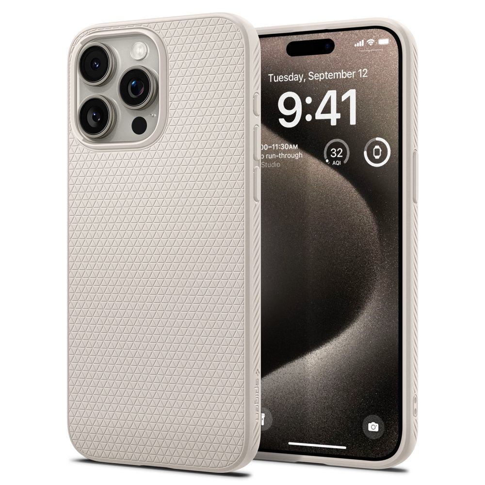 Pouzdro SPIGEN Liquid Air ACS07212 pro Iphone 15 Pro Max - Natural Titanum