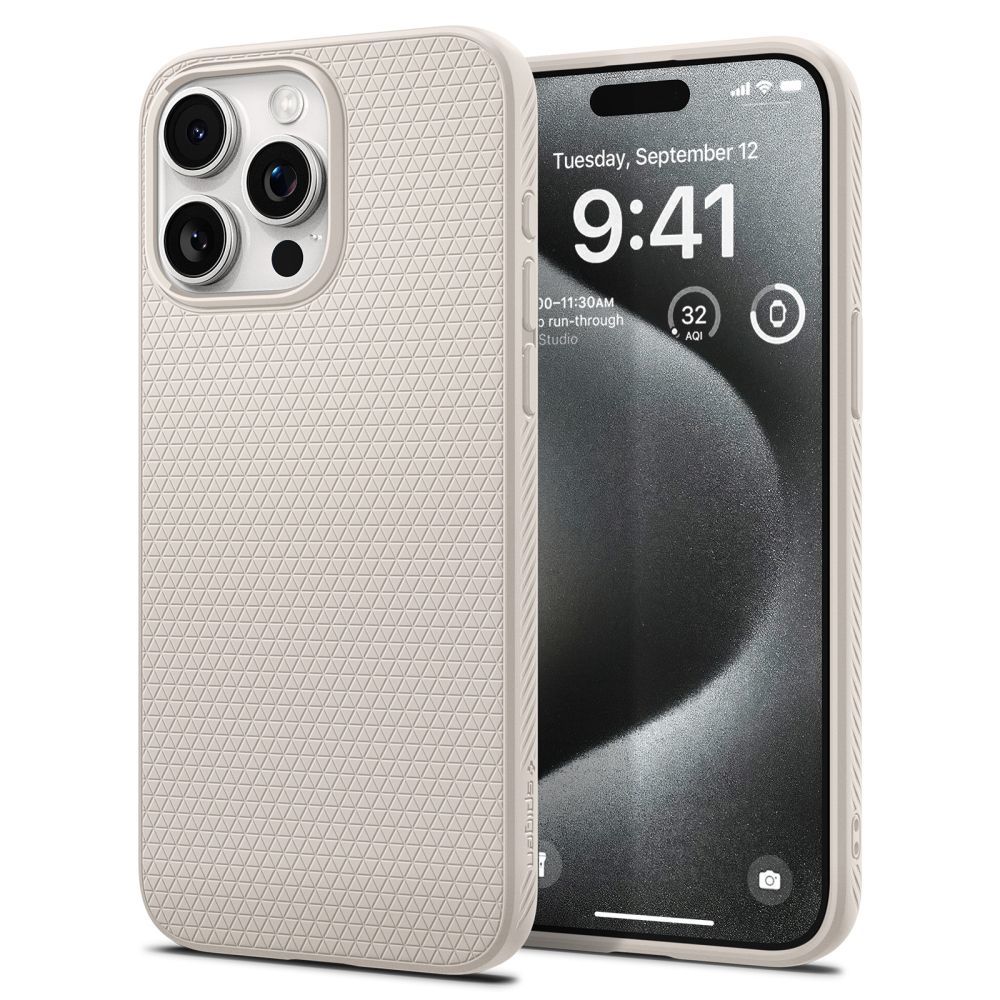 Pouzdro SPIGEN Liquid Air ACS07217 pro Iphone 15 Pro - Natural Titanum