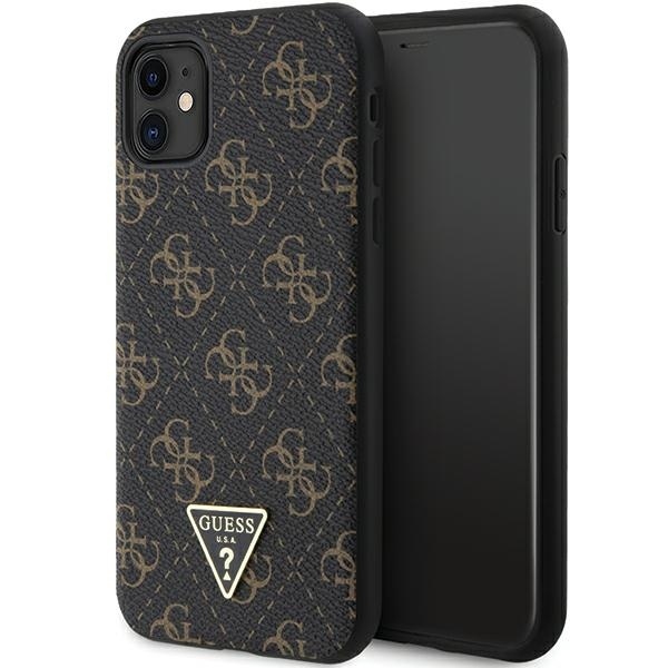 Originální pouzdro GUESS hardcase 4G Triangle Metal Logo GUHCN61PG4GPK pro Iphone 11/XR černé