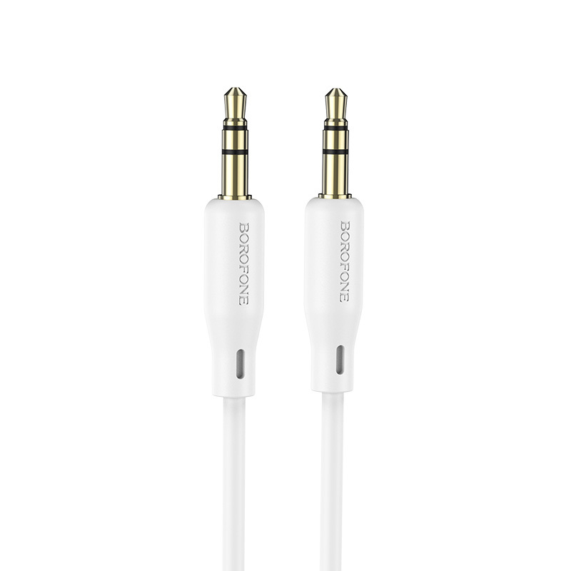 Audio kabel Borofone BL18 jack 3,5 mm na jack 3,5 mm bílý