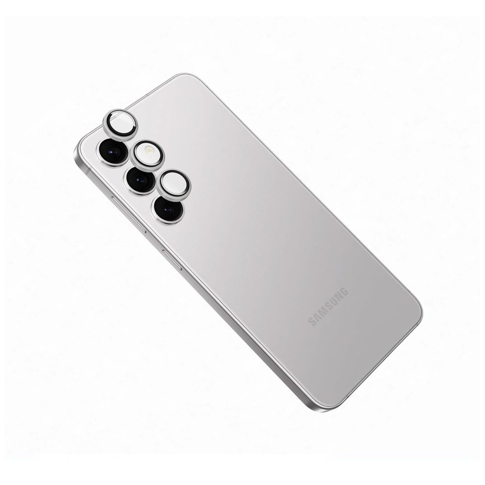 Ochranná skla čoček fotoaparátů FIXED Camera Glass pro Samsung Galaxy A55 5G, stříbrná