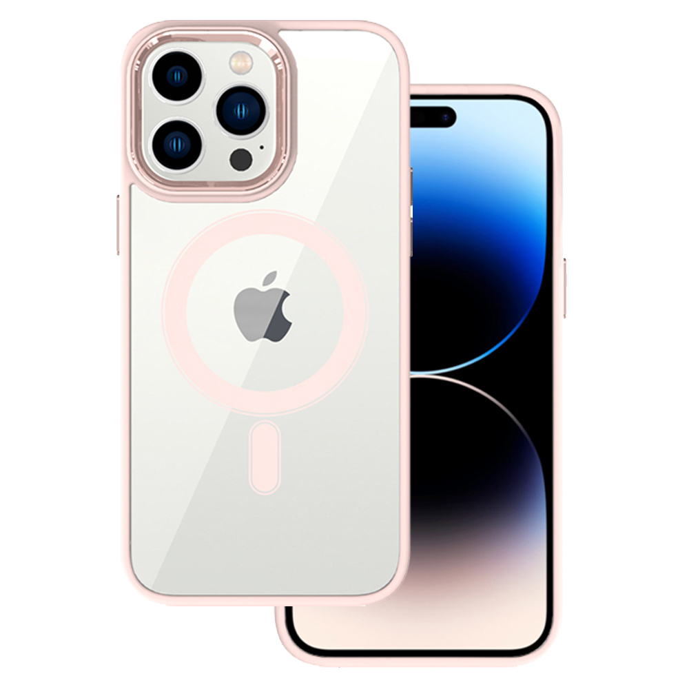 Zadní kryt Tel Protect Magnetic Clear pro iPhone 11 Salmon