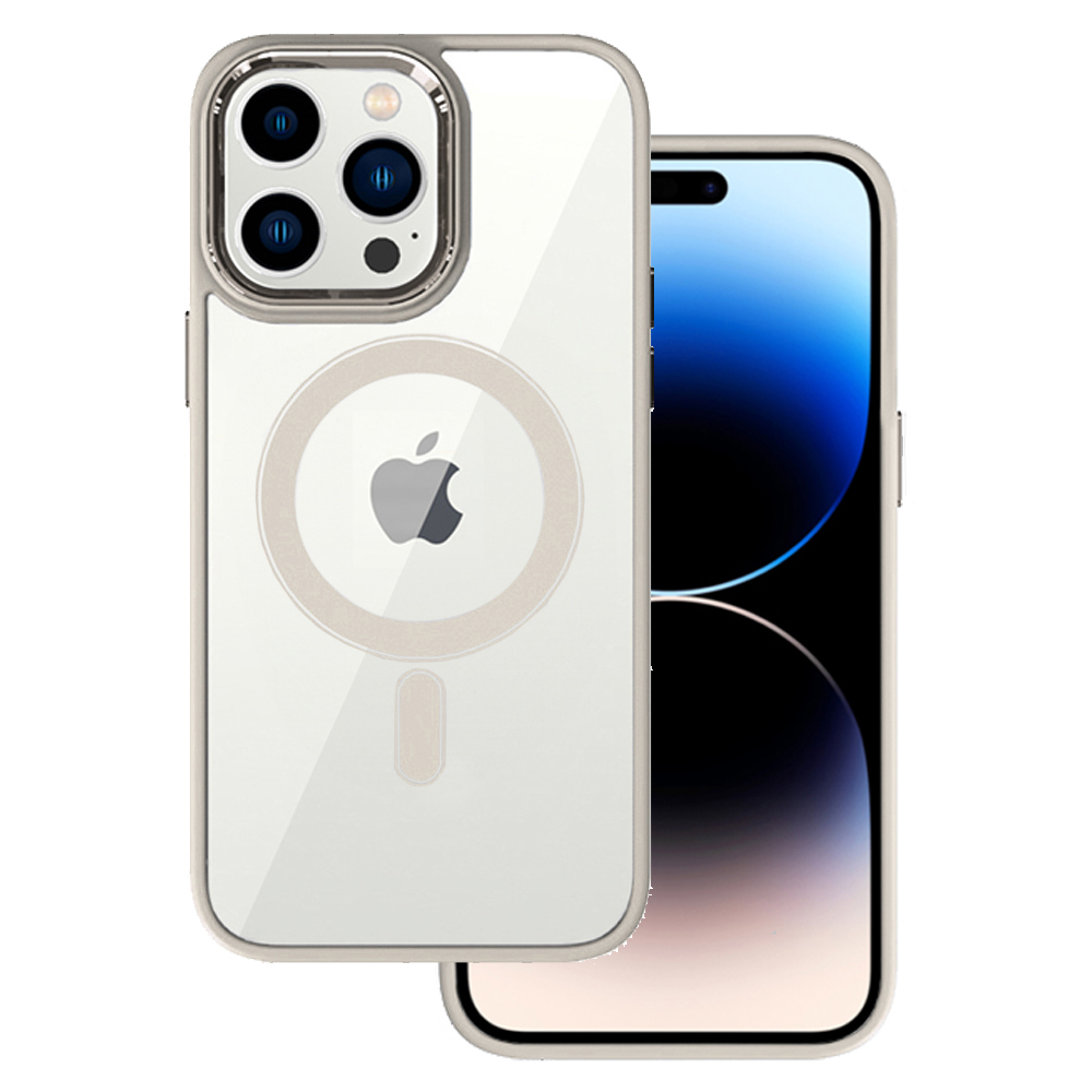 Zadní kryt Tel Protect Magnetic Clear pro iPhone 15 Titanium