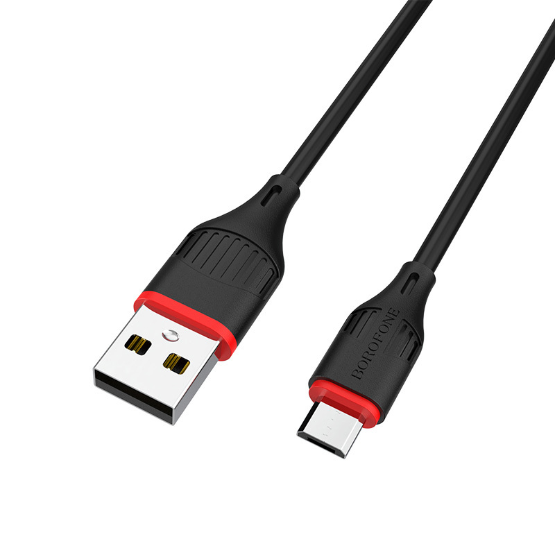 Kabel Borofone BX17 Enjoy - USB na Micro USB - 2A 1 metr černý