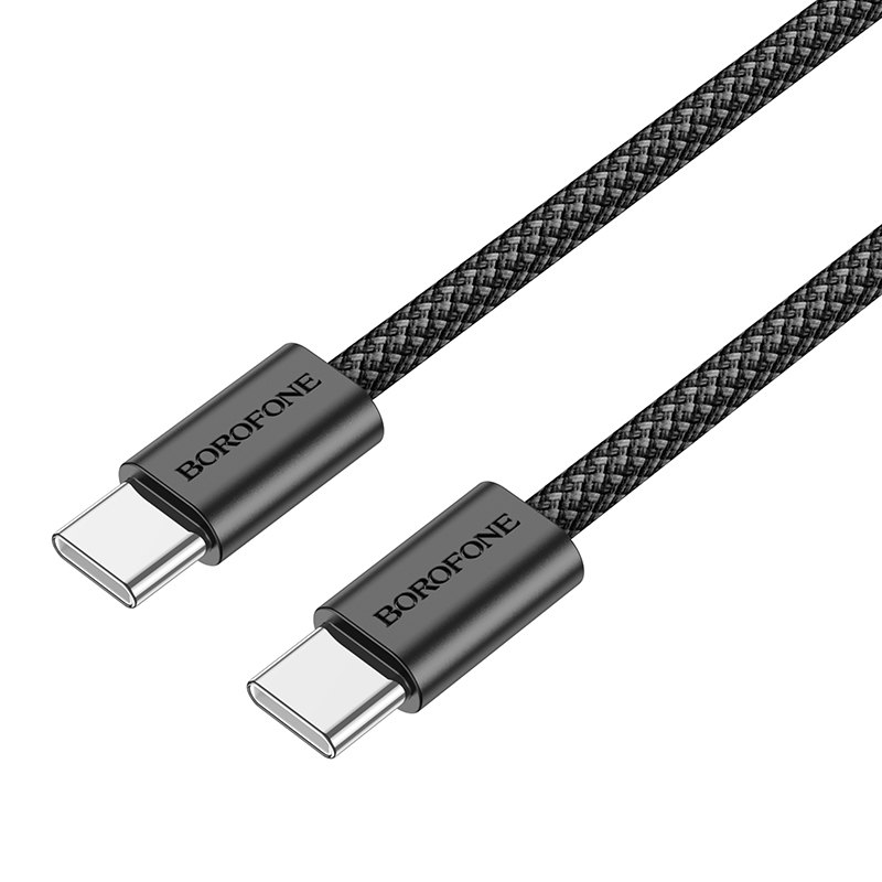 Datový kabel Borofone BX104 Primo - typ C na typ C - 60W 3A 1 metr černý