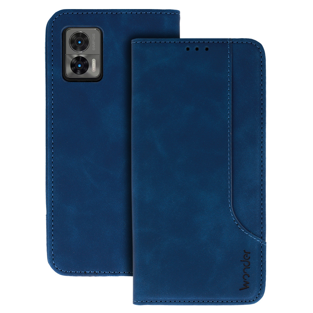 Knížkové pouzdro Wonder Prime pro Motorola Edge 30 Neo navy