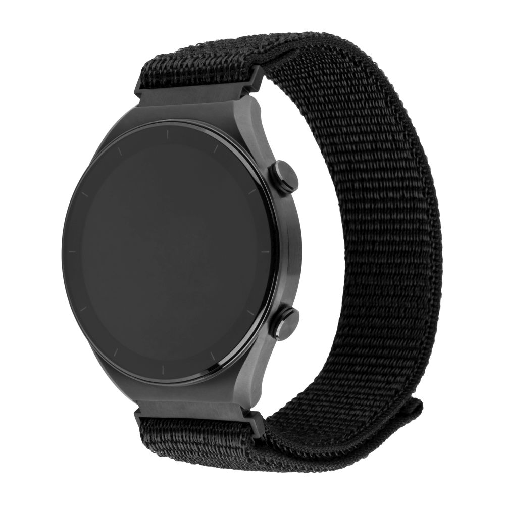 Nylonový řemínek FIXED Nylon Sporty Strap s Quick Release 20mm pro smartwatch, černý