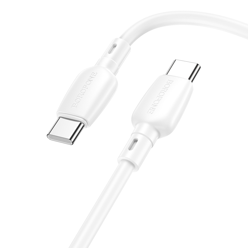 Datový kabel Borofone BX93 Super Power - typ C na typ C - 60W 3A 1 metr bílý