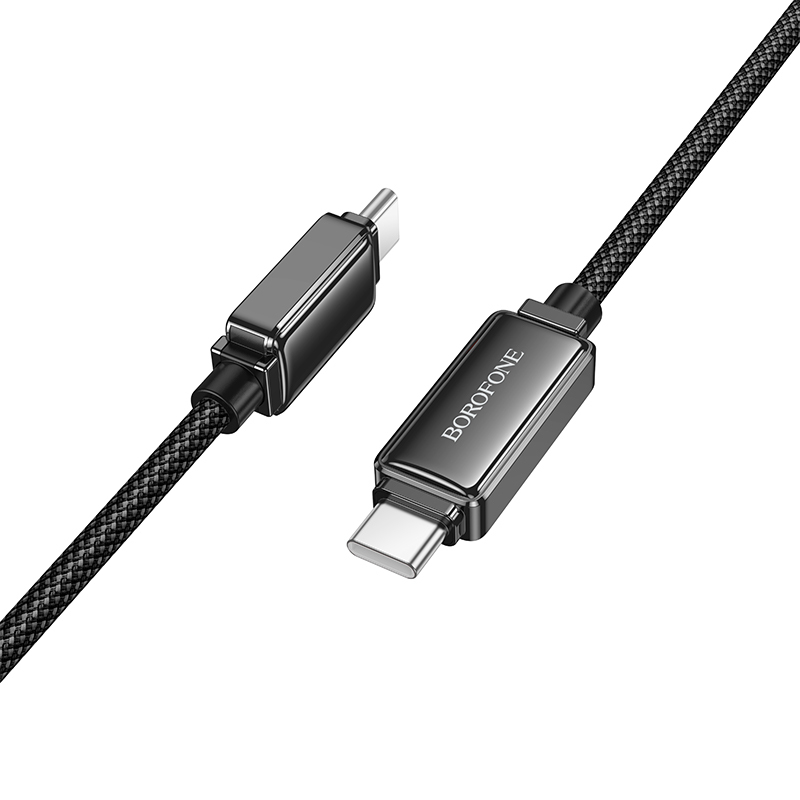 Datový kabel Borofone BU53 Meteor USB-C - USB-C 60W 3A 1,2m černý