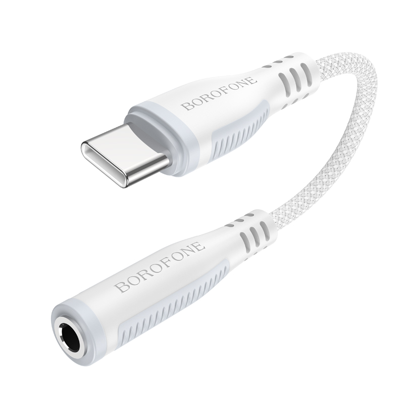 Adaptér Borofone BV17 Audio - USB-C na 3,5 mm jack bílý (DAC)