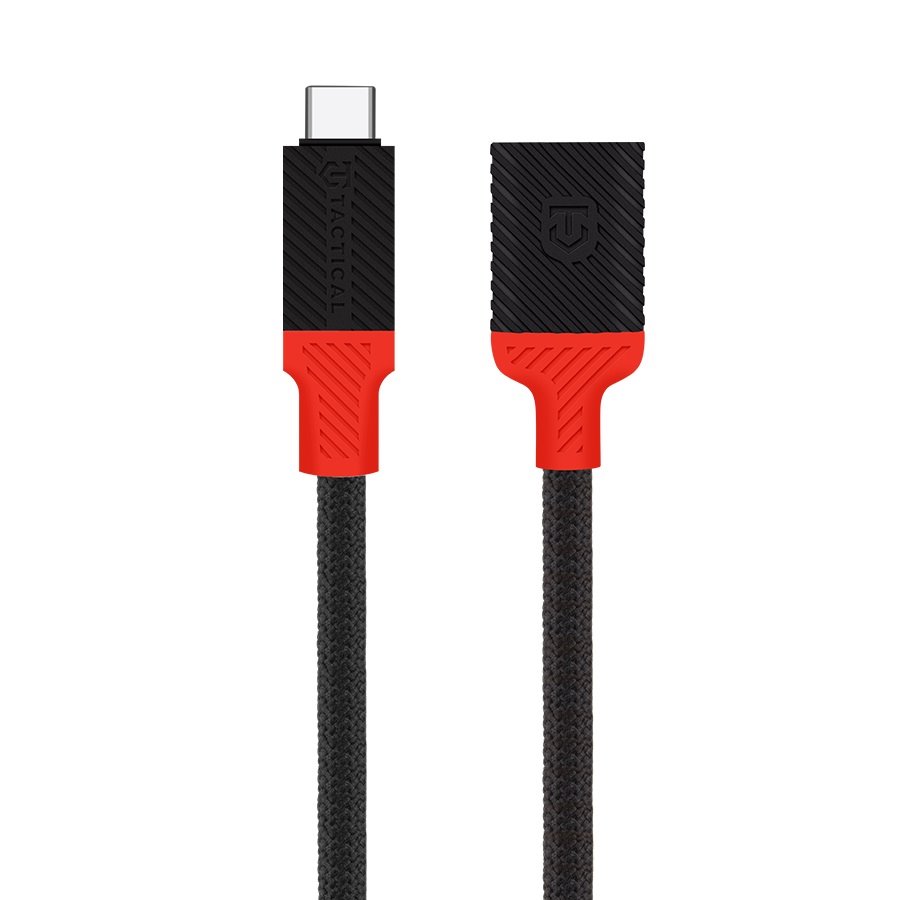 Adaptér Tactical Pin4Fun USB-C-Lightning 0,1m Black-Red