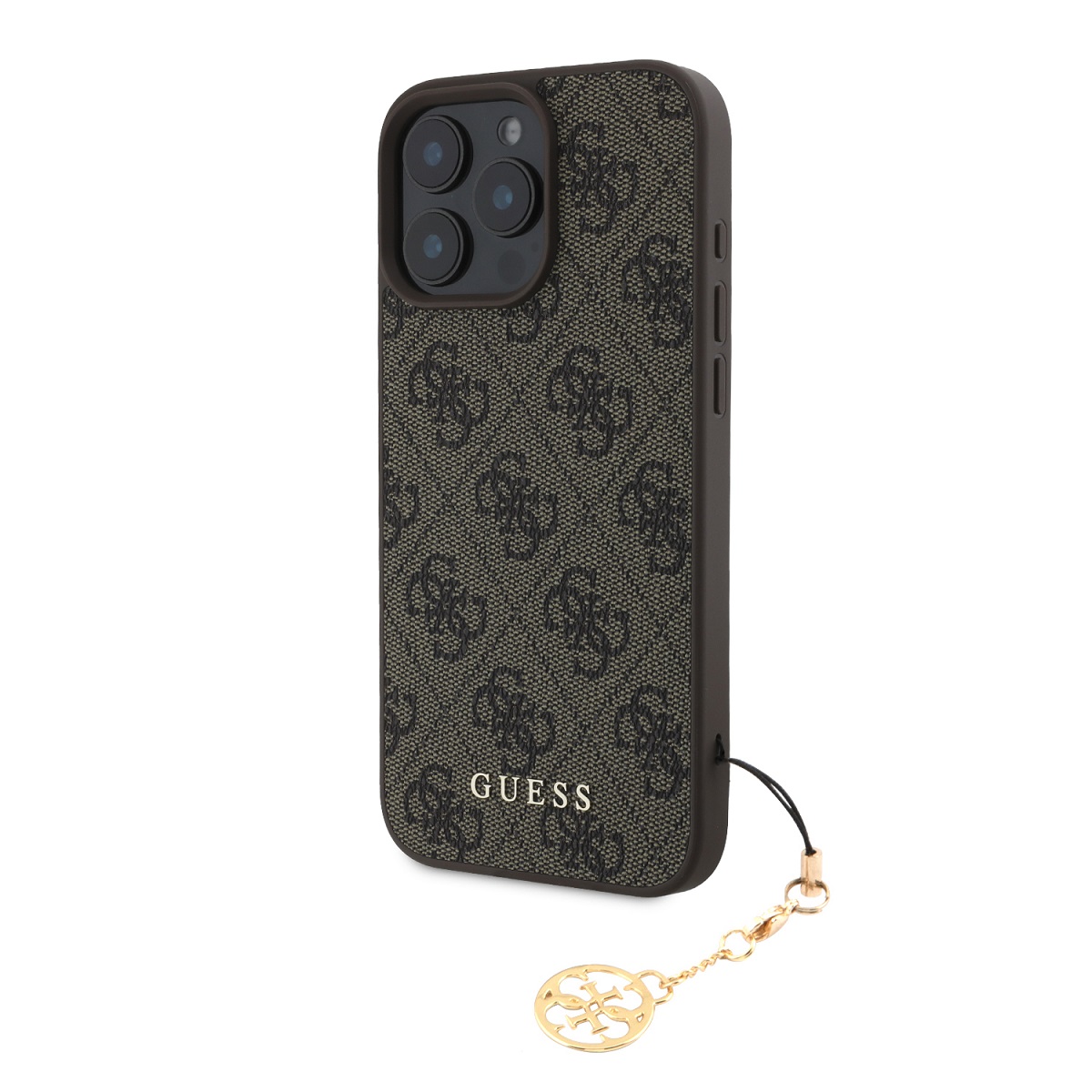 Zadní kryt Guess 4G Charm pro iPhone 16 Pro Max Tone on Tone Brown