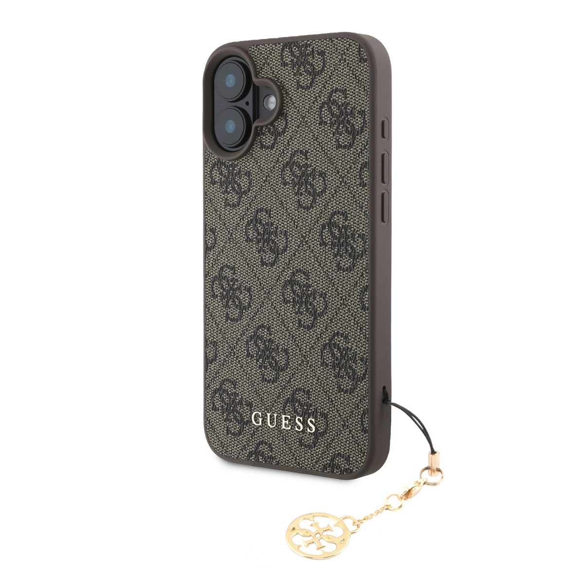 Zadní kryt Guess 4G Charm pro iPhone 16 Plus Tone on Tone Brown