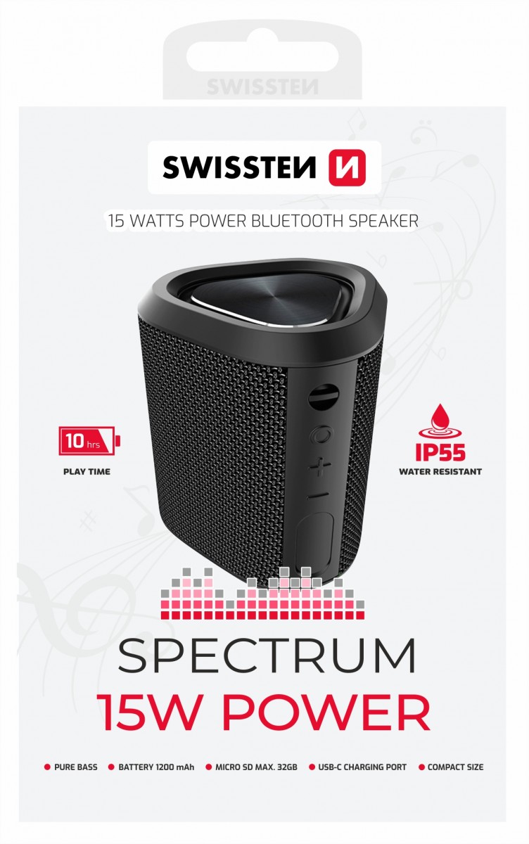 Bluetooth reproduktor Swissten Spectrum 15W černý