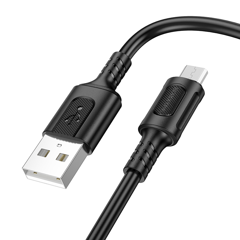 Kabel Borofone BX111 Feliz - USB na Micro USB - 2,4A 1 metr černý