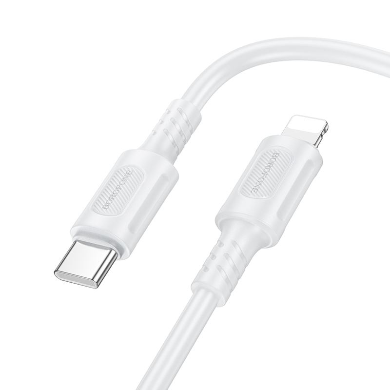 Kabel Borofone BX111 Feliz - Type C to Lightning - PD 27W 1 metr bílý