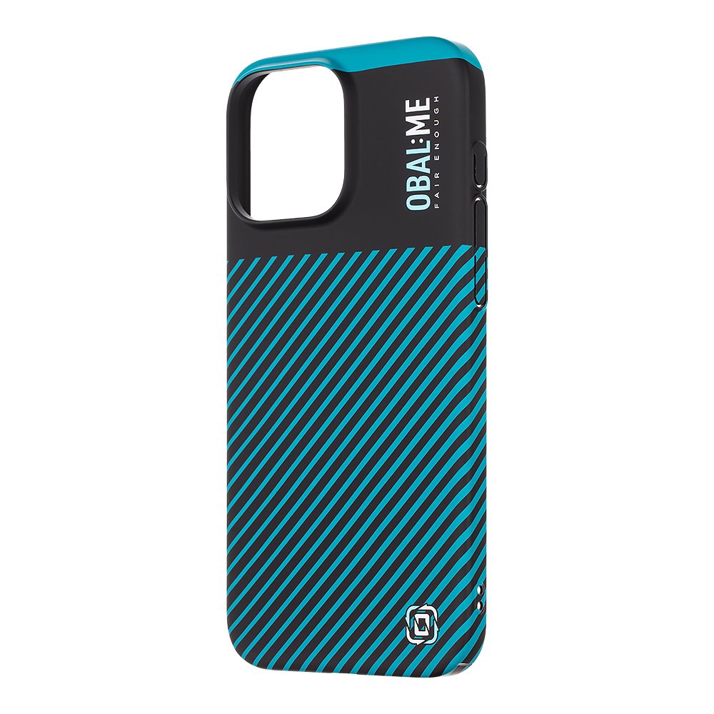 Zadní kryt OBAL:ME Flossy Stripes pro Apple iPhone 16 Pro Max Black/Teal