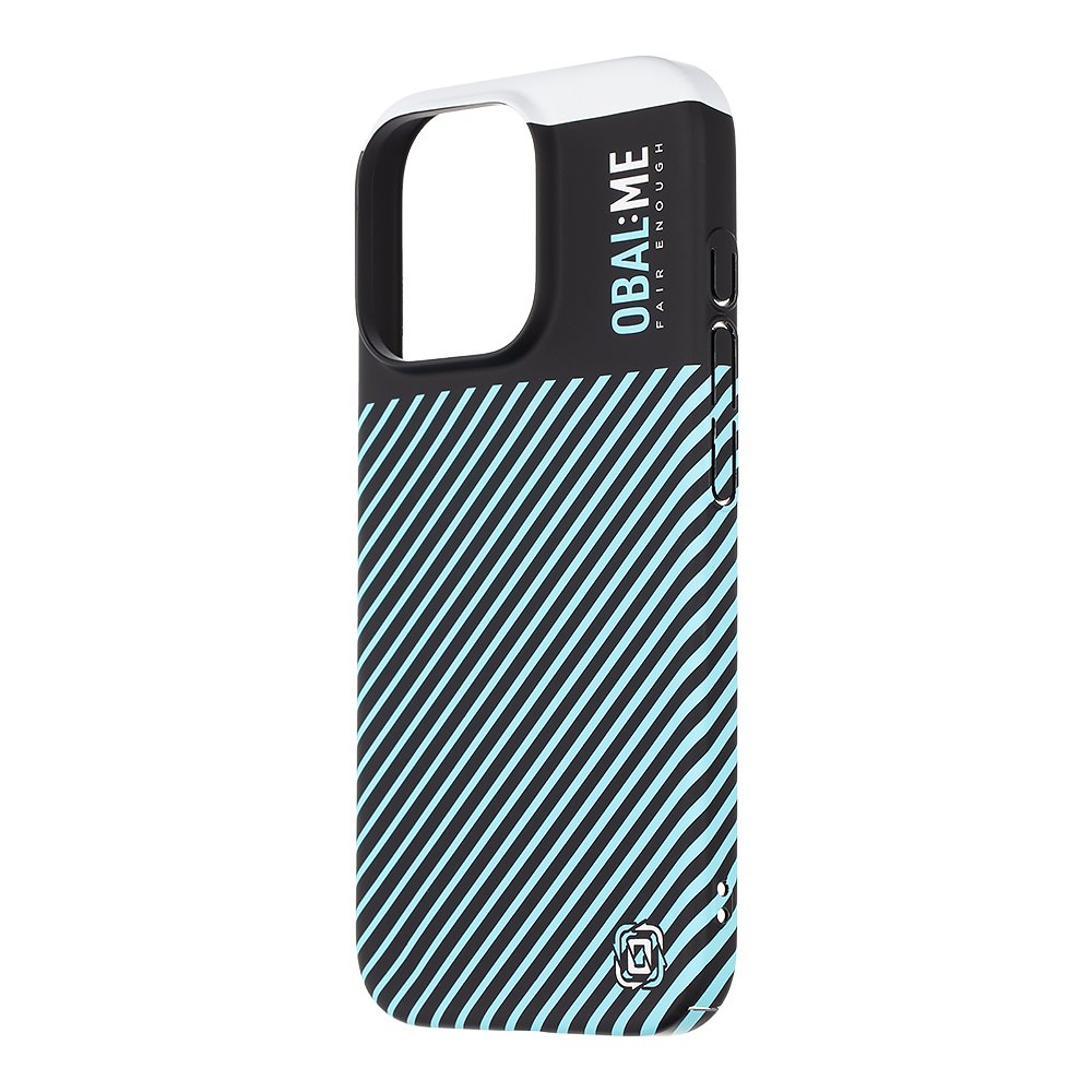 Zadní kryt OBAL:ME Flossy Stripes pro Apple iPhone 16 Pro Black/Sky Blue