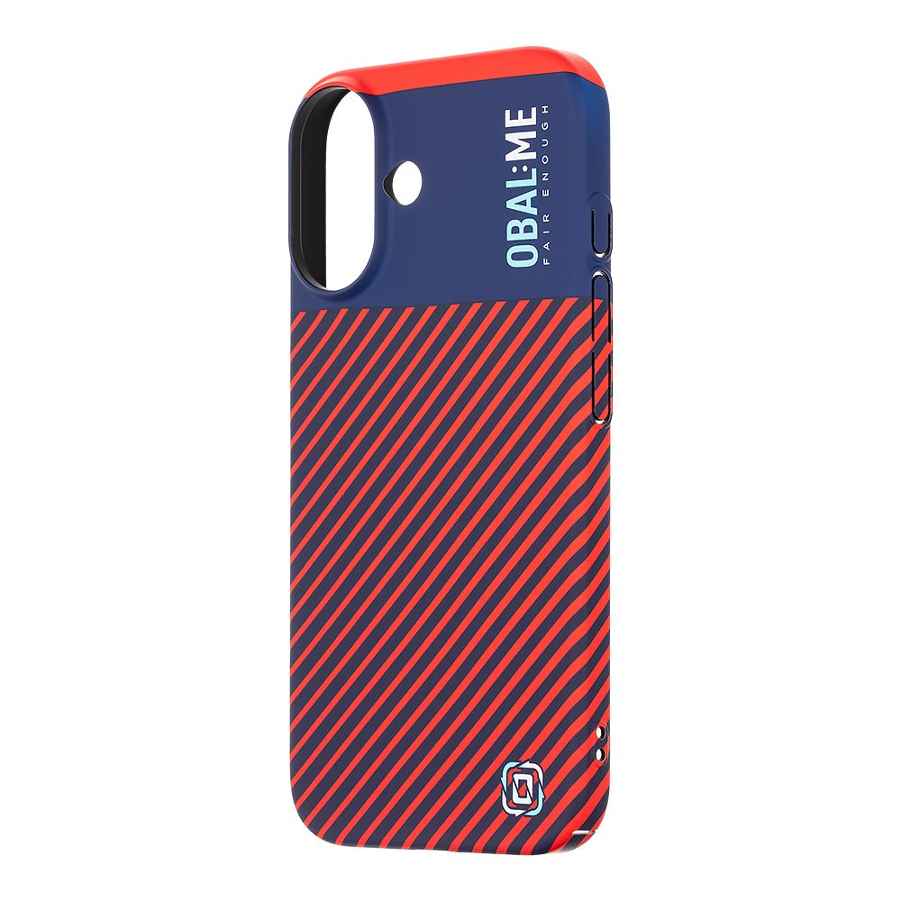 Zadní kryt OBAL:ME Flossy Stripes pro Apple iPhone 16 Blue/Red