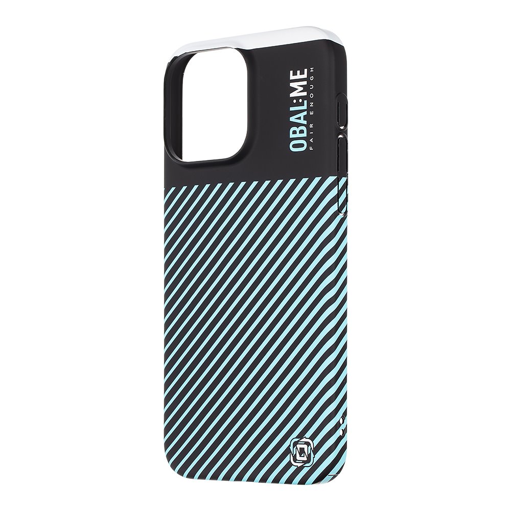 Zadní kryt OBAL:ME Flossy Stripes pro Apple iPhone 15 Pro Max Black/Sky Blue