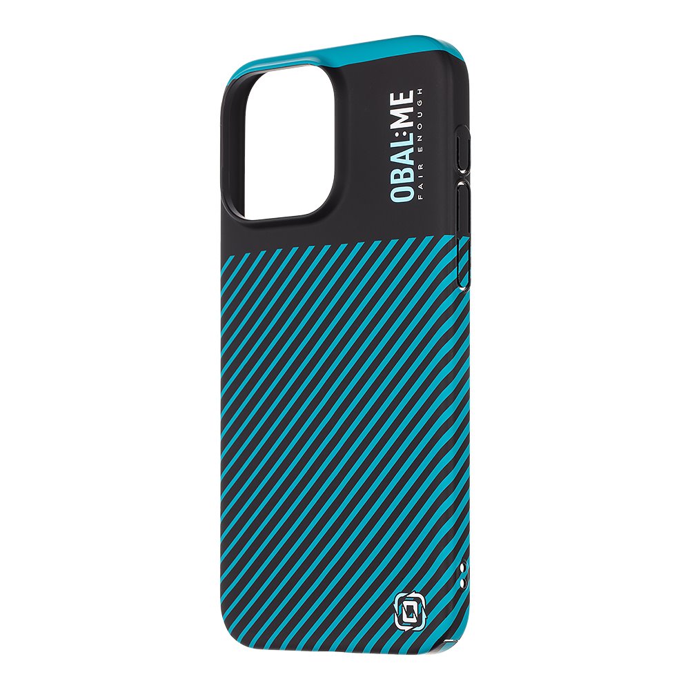 Zadní kryt OBAL:ME Flossy Stripes pro Apple iPhone 15 Pro Max Black/Teal