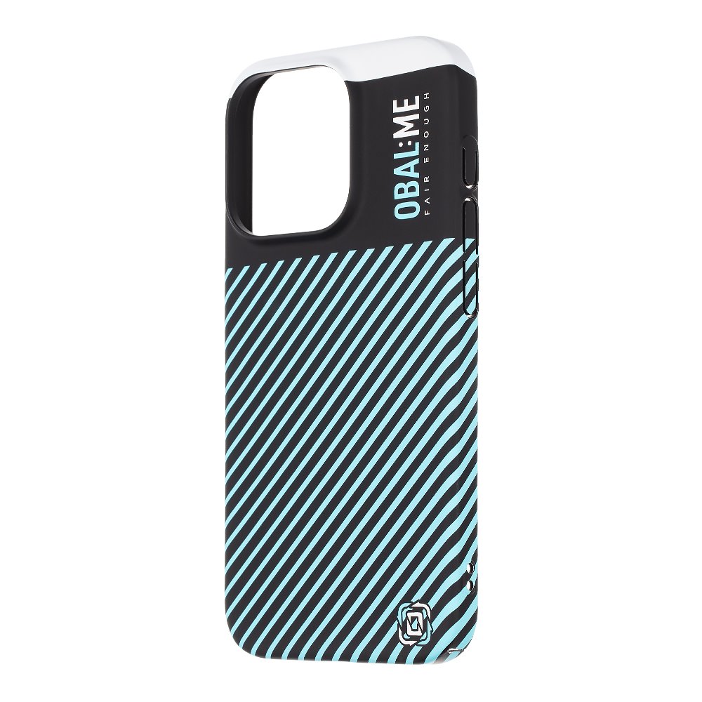 Zadní kryt OBAL:ME Flossy Stripes pro Apple iPhone 15 Pro Black/Sky Blue