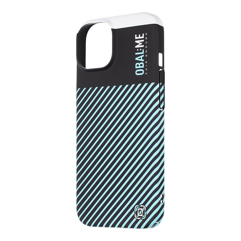 Zadní kryt OBAL:ME Flossy Stripes pro Apple iPhone 15 Black/Sky Blue