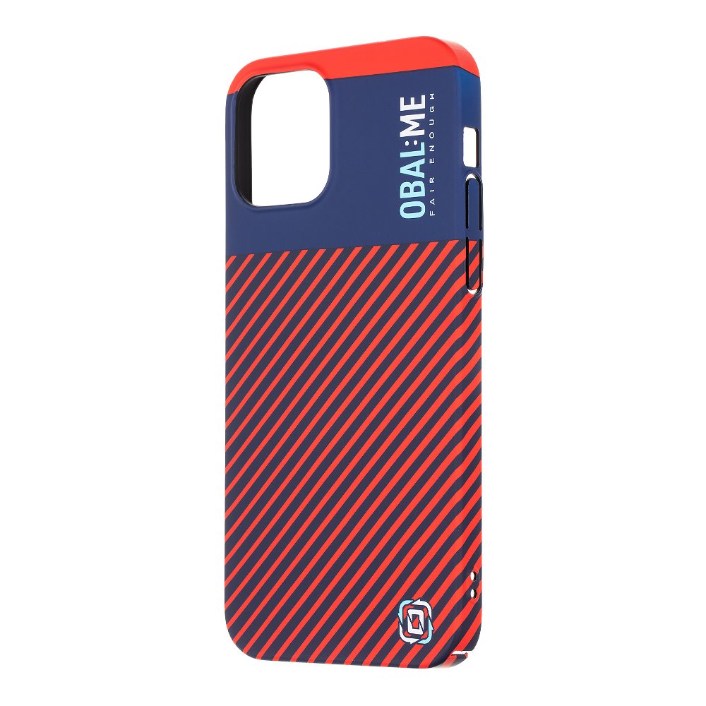 Zadní kryt OBAL:ME Flossy Stripes pro Apple iPhone 12-12 Pro Blue/Red