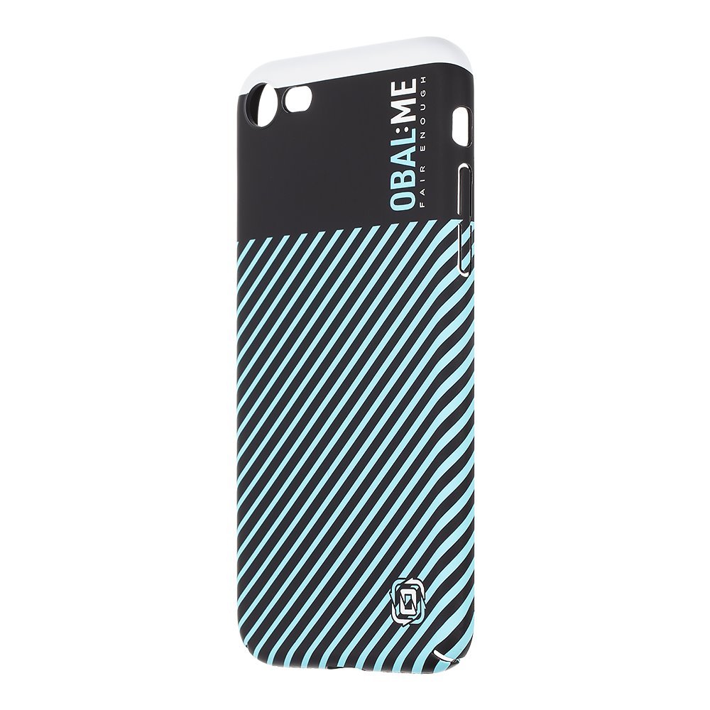 Zadní kryt OBAL:ME Flossy Stripes pro Apple iPhone SE 2020-SE 2022-7-8 Black/Sky Blue