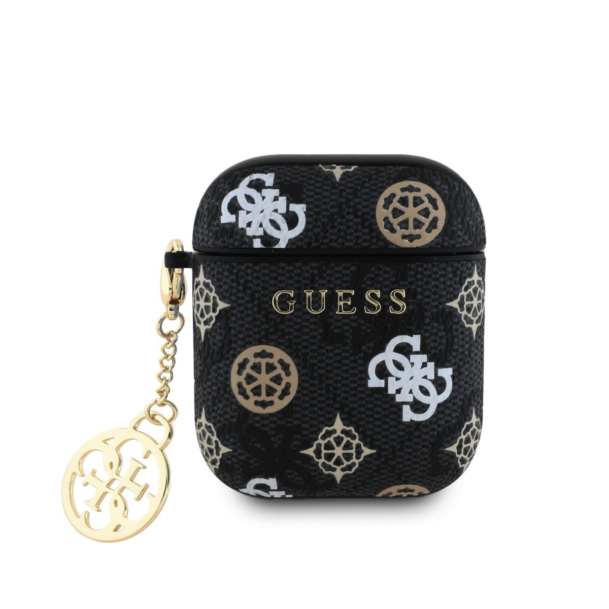 Pouzdro Guess PU 4G Peony Charm pro AirPods 1/2 Black