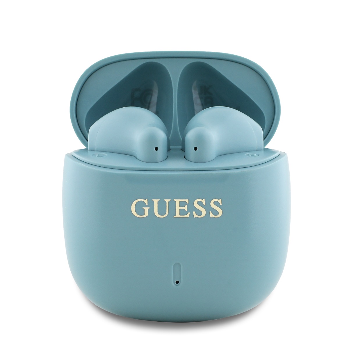 Bezdrátová sluchátka Guess Printed Classic Logo TWS Turquoise